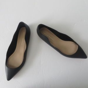 Loeffler Randall Black Milla Scallop Flats Size 8.5B